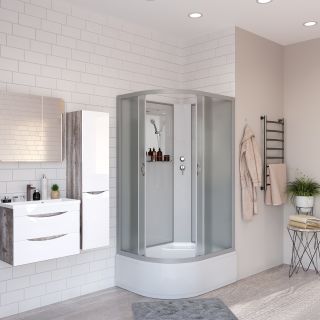 Душевая кабина Niagara NG-2310-14RBK 120x80см серебро/матовое